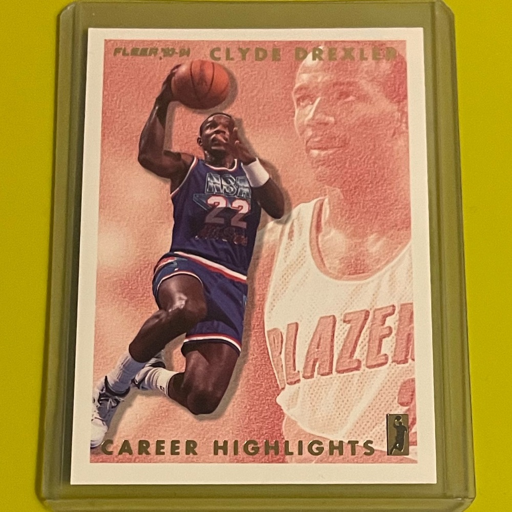 Clyde Drexler #12 1993-94 Fleer [ClydeDrexler Career Highlights] Basketball Card